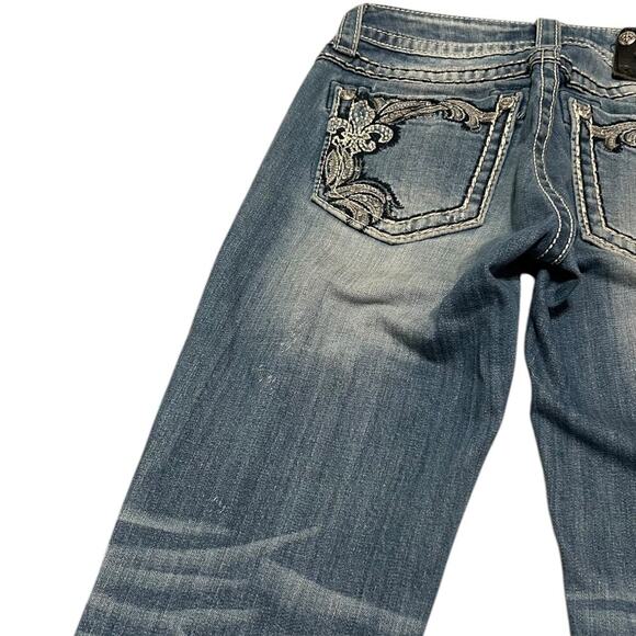 Miss Me Y2K Fleur De Lis Mcbling Ankle Skinny Jeans - Picture 5 of 6